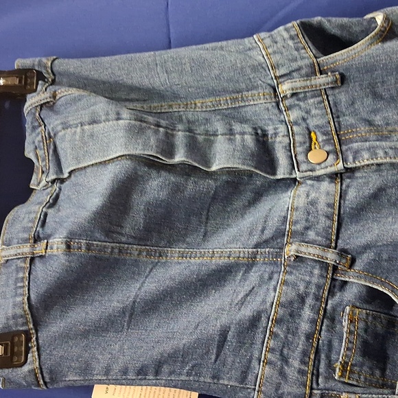 NWT Womens Loragal Denim Strapless Cargo Jumpsuit - Picture 5 of 10